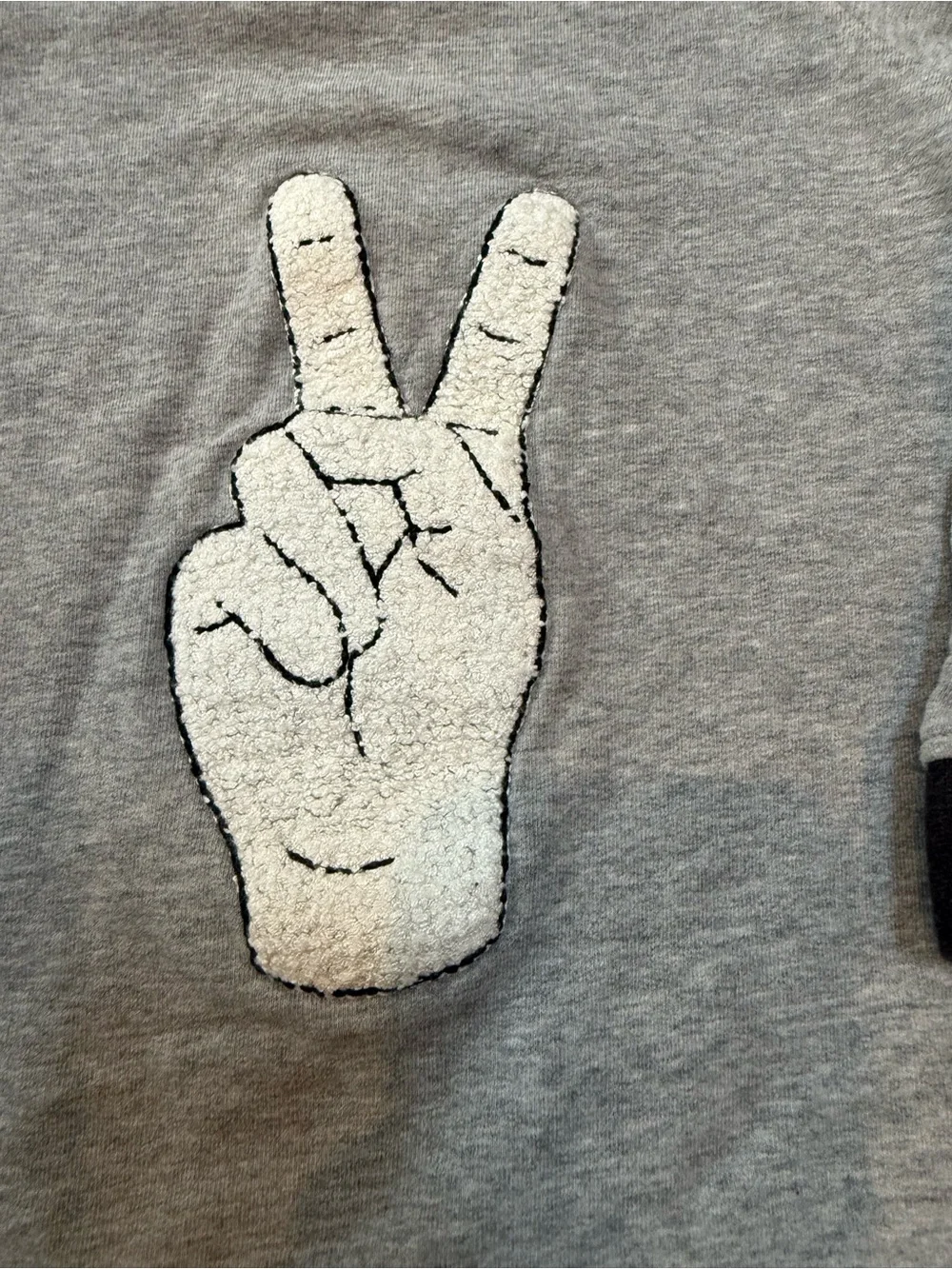 Monica & Andy Gray Peace Sign Two Year Old Birthday Toddler Sweatshirt - 2T